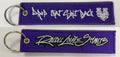 “Drop That Shit Back” Jet Tag / Keychain Purple Embroidered Tag